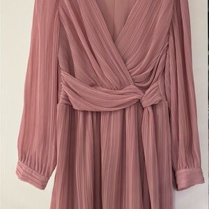 Zara Blush Long Sleeve Dress